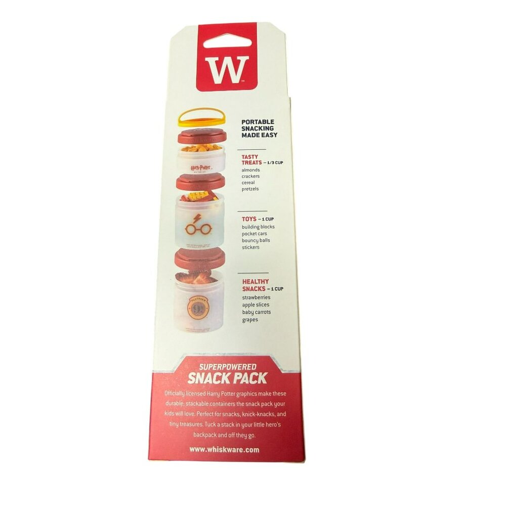 Harry Potter Whiskware Portable Snacking Containers Stackable Jars With Handle - Picture 3 of 6